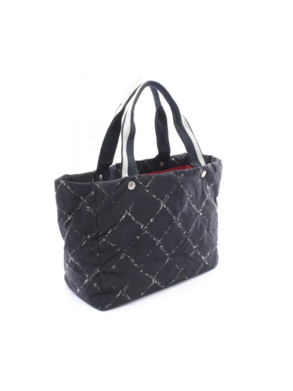 Chanel Tote Vintage Travel Line Black Nylon MM